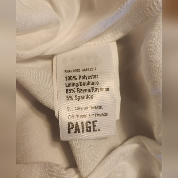 Paige Dijon Surplice White Bodysuit Size Small - Picture 9 of 14